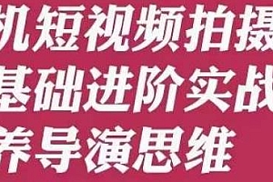 手机短视频拍摄零基础进阶实战课,培养导演思维