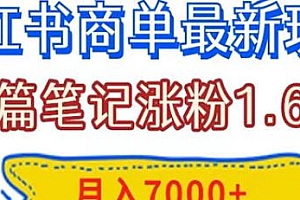 小红书8篇笔记涨粉1.6w玩法揭秘,月入7000+