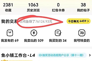 闲鱼无货源实战项目,从起号到出单完整攻略分享