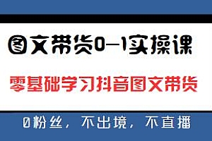 图文带货0-1实操课,不出境,不直播,零基础学习