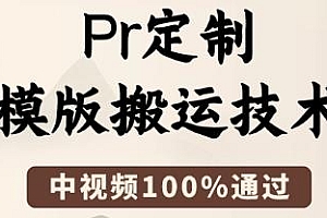 最新Pr定制模版搬运技术揭秘,几分钟一条视频,中视频100%通过