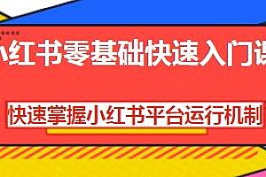 小红书零基础快速入门课,掌握小红书平台运行机制