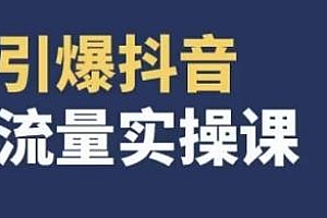 引爆抖音流量实操课,从0-1打造爆款抖音账号