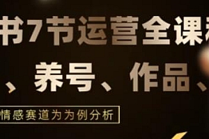 7节小红书运营实战全教程,情感赛道玩法揭秘