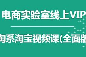 电商实验室线上VIP教程,淘系淘宝视频课