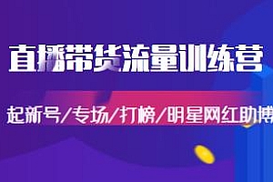 直播带货流量训练营,野路子主播全套教程