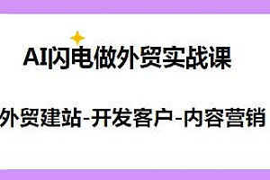 AI闪电做外贸实战课,从0到3做外贸