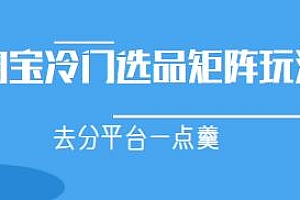 淘宝冷门选品矩阵玩法,去分平台一点羹