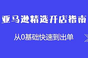 亚马逊精选开店指南,从0基础快速到出单