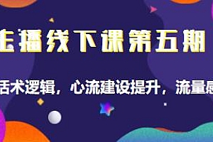 主播线下课第五期,主播话术逻辑,心流建设提升,流量感知等