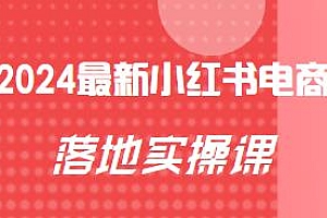 2024最新小红书电商落地实操课