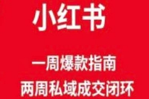 爆款小红书免费流量体系课程,两周私域成交闭环