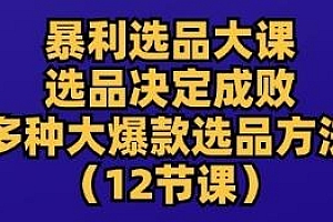 电商暴利选品大课,多种大爆款选品方法