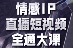 普通人IP之路从情感赛道开始,情感IP直播短视频全通大课