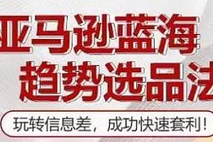 亚马逊蓝海趋势选品法训练营