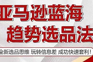 亚马逊蓝海趋势选法,全新选品思维