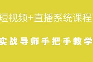 实战导师手把手教学 短视频+直播系统课程