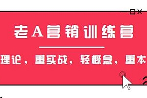老A营销训练营,轻理论,重实战 (更新24年7月)