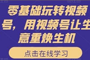 零基础玩转视频号,用视频号让生意重焕生机