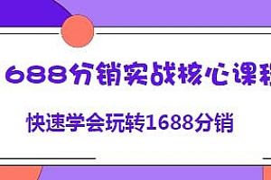 1688分销实战核心课程,玩转1688分销