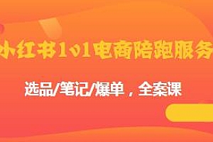 小红书1v1电商陪跑服务,选品/笔记/爆单 全案课