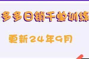 拼多多日销千单训练营,(更新24年10月)