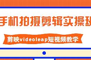 手机拍摄剪辑实操班,剪映videoleap从入门到精通 短视频教学