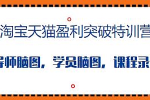 淘宝天猫盈利突破特训营,学员脑图,导师脑图,课程录音等