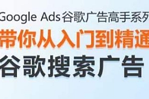 Google Ads谷歌广告高手 – 搜索广告,入门到精通