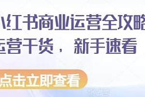 小红书商业运营全攻略 小红书教程