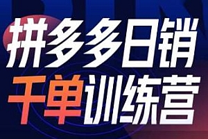 拼多多日销千单训练营,让日销千单可以快速复制 更新25年5月