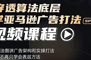 穿透算法底层,学亚马逊广告打法SP篇视频课程