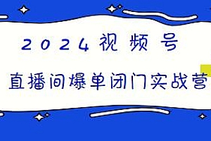 2024视频号直播间 爆单闭门实战营教程