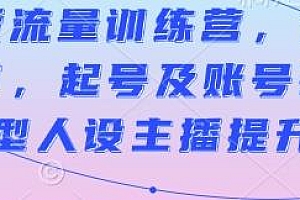 直播带货流量训练营,运营型人设主播提升实战课