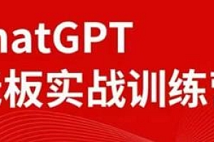 ChatGPT老板实战训练营,一人顶一个团队