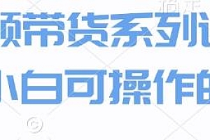 短视频带货系列课程,小白可操作