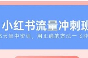 小红书流量冲刺班2025,快速入局小红书