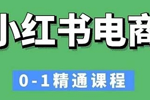 小红书开店必学,小红书电商0-1精通课程