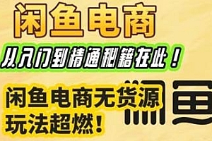 闲鱼电商实战课,从入门到精通,闲鱼电商无货源玩法超燃!