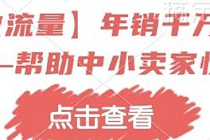 帮助中小卖家快速成长,年销千万级淘系商家如何打造