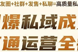 高成交私聊转化,打通运营全链,引爆私域成交