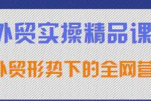 外贸实操精品课,新外贸形势下的全网营销