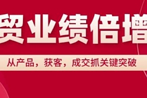外贸业绩倍增课,策略技巧与实战案例