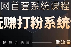 2025行业首套全网全域打粉系统神课 做离钱最近的事