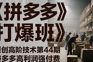 拼多多打爆班,原创高阶技术第44期 拼多多课程
