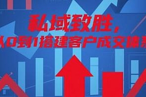 从0到1搭建客户成交体系 私域致胜