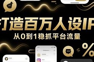 打造百万人设IP,稳抓平台流量