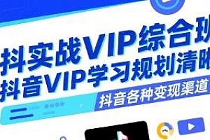 抖音实战VIP综合班,抖音各种变现渠道