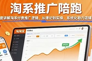 淘系推广陪跑课,系统化助力店铺盈利 淘宝课程