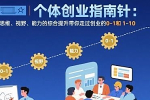 个体创业指南针,带你走过创业的0-1和1-10